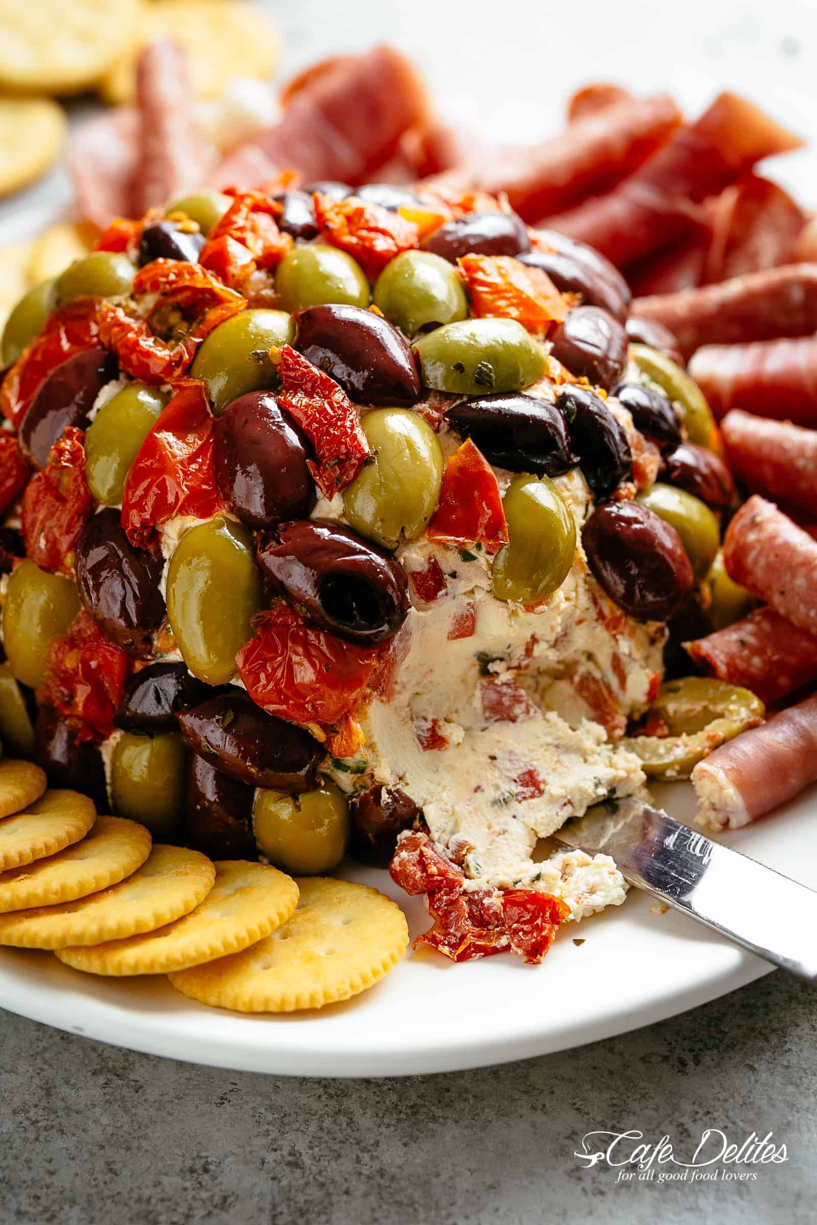 Antipasto Cheese Ball: Bold Flavors in a Scoopable Party Appetizer